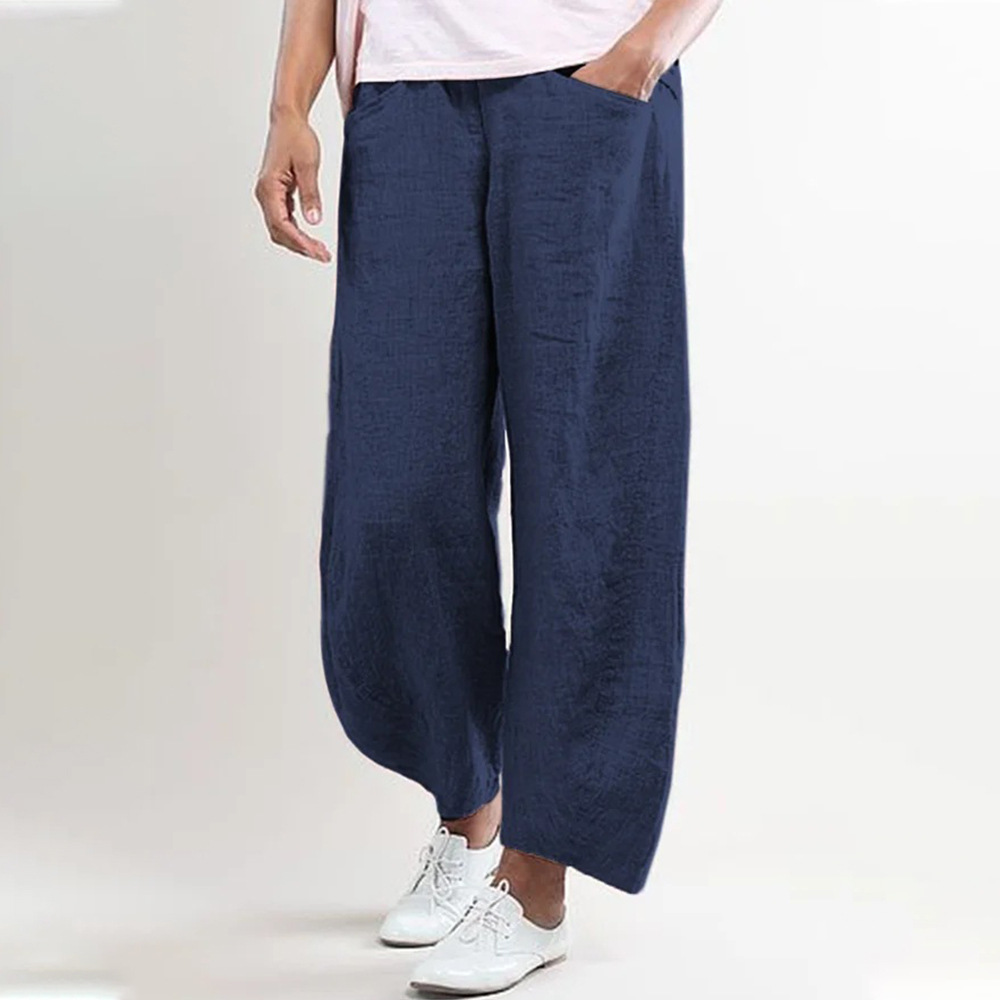 Fashion solid color loose casual wide-leg trousers 29 02