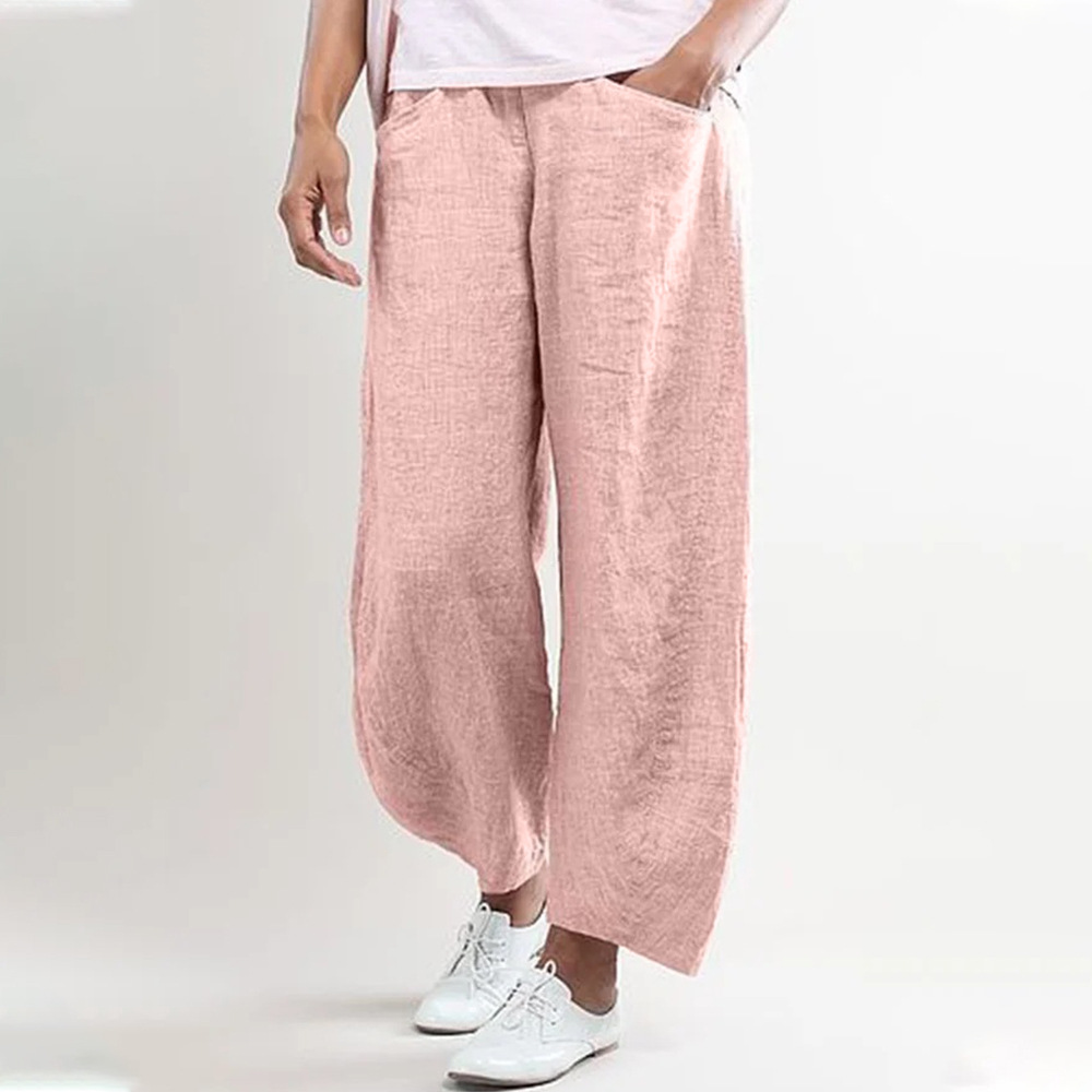 Solid color loose casual wide-leg trousers 31 02