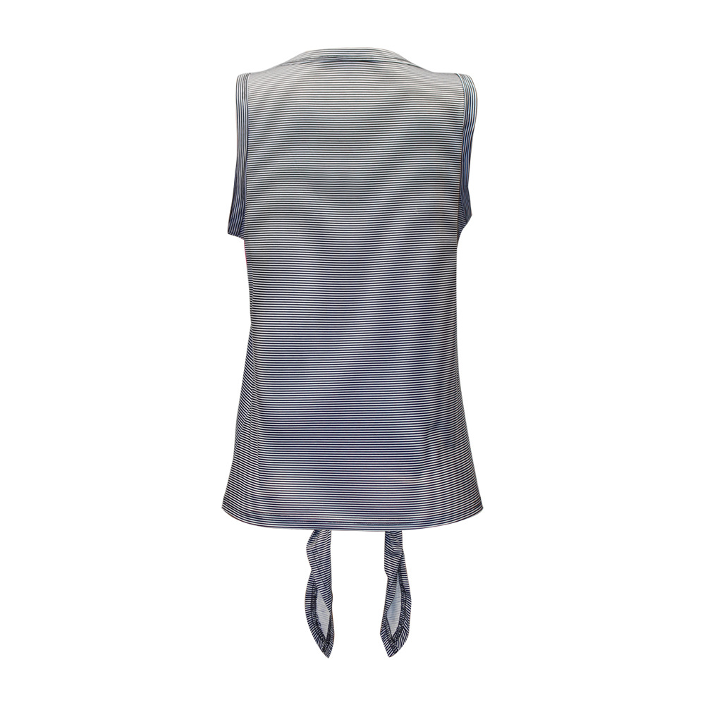 Striped Printed Stitched Casual Vest T-Shirt 45